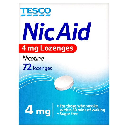 Tesco Nicotine 4Mg Lozenges 72S Tesco Groceries