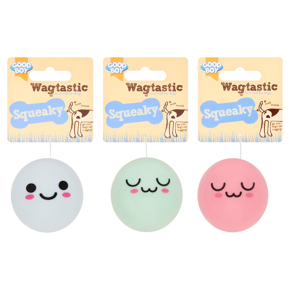 image 1 of Wagtastic Face Balls Dog Toys