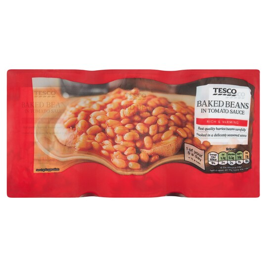 Tesco Baked Beans In Tomato Sauce 6X420g Tesco Groceries