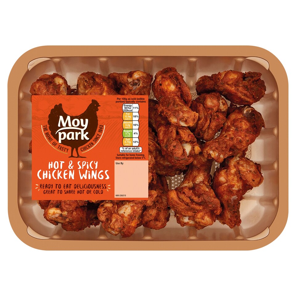 Moy Park Hot And Spicy Chicken Wings 750G