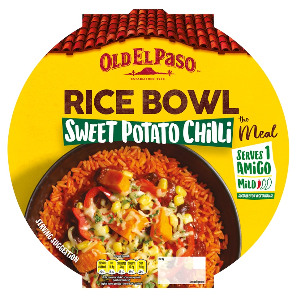 Old El Paso Sweet Potato Chilli Rice Bowl 400g