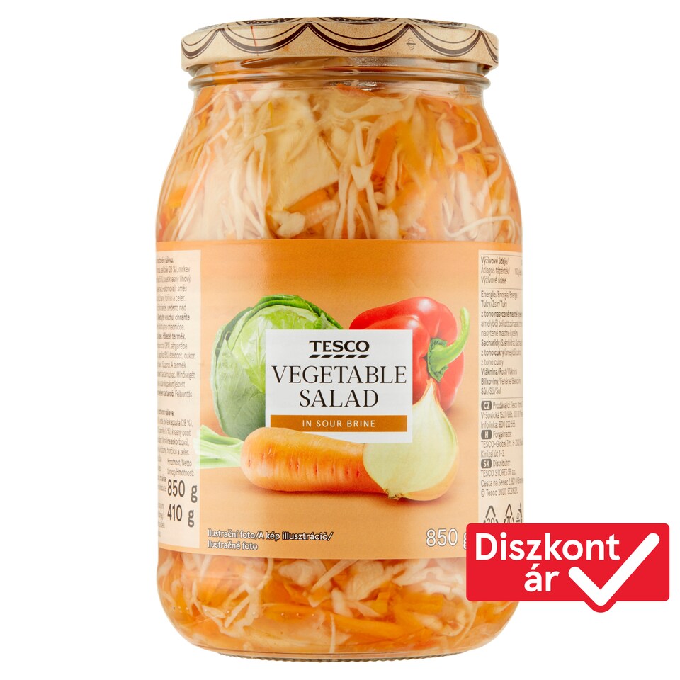 Tesco Vegetable Salad in Sour Brine 850 g