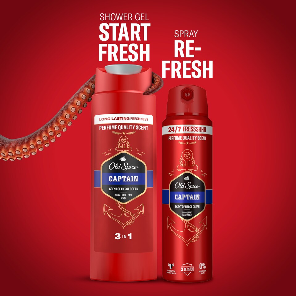 obrázok 1 z Old Spice Captain Darčeková Súprava Pre Džentlmenov: Dezodorant V Spreji A Sprchový Gél