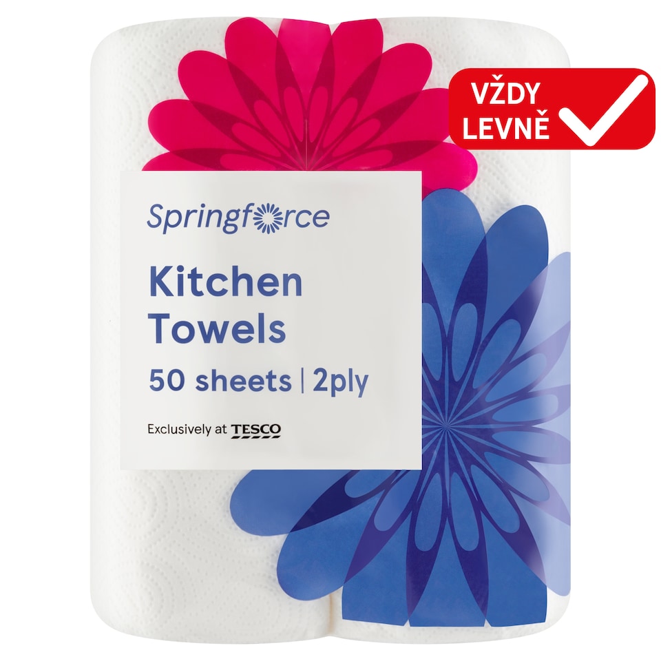 Springforce Kitchen Towels 2 Ply 2 Rolls