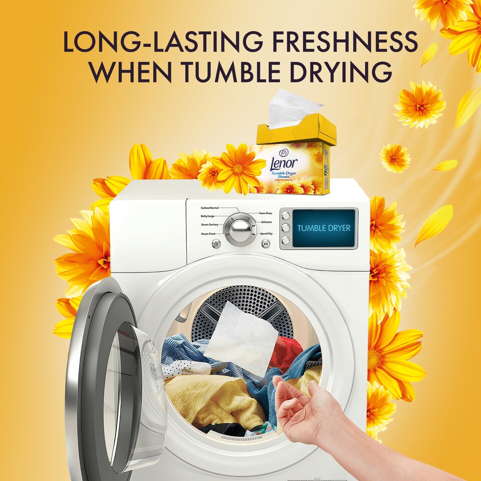 image 1 of Lenor Tumble Dryer Sheets Summer 34Pk