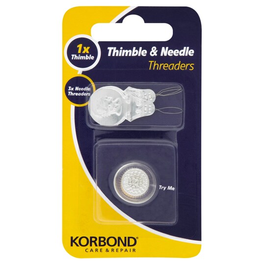 Korbond Branded Thimble & Needle Threaders Tesco Groceries