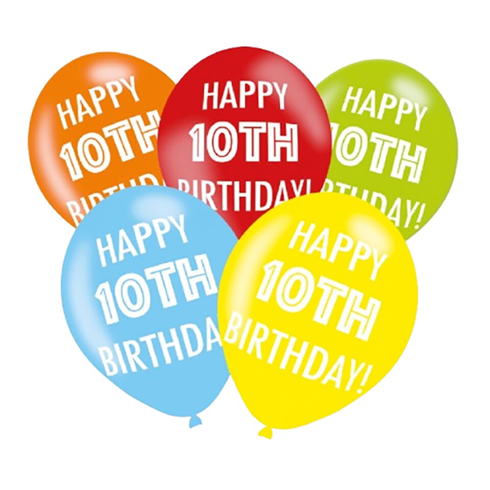 Tesco 10 Balloons Age 10