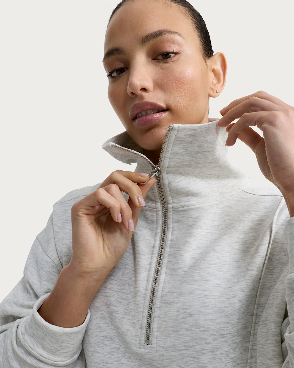image 1 of F&F Active AFTERCLASS Half Zip Co-ord Sweatshirt in Grey