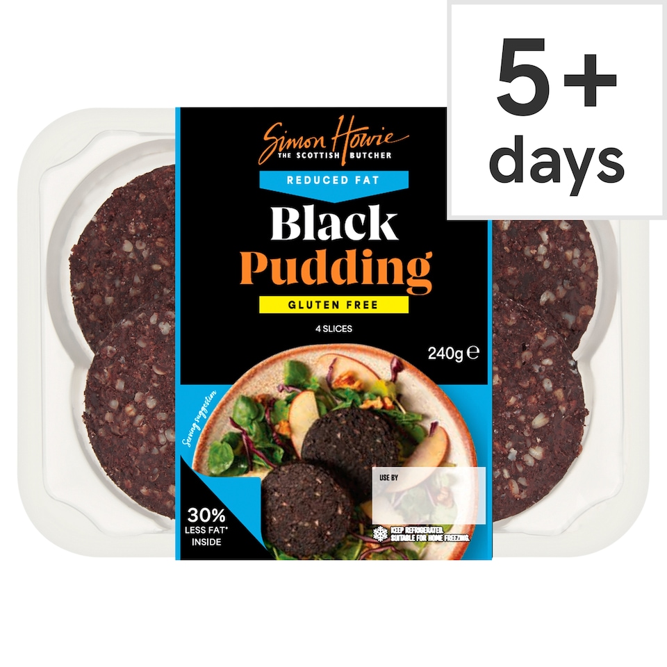 Simon Howie Reduced Fat Black Pudding Gluten Free 240g