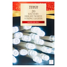 Tesco 20 Battery Bright White Lights