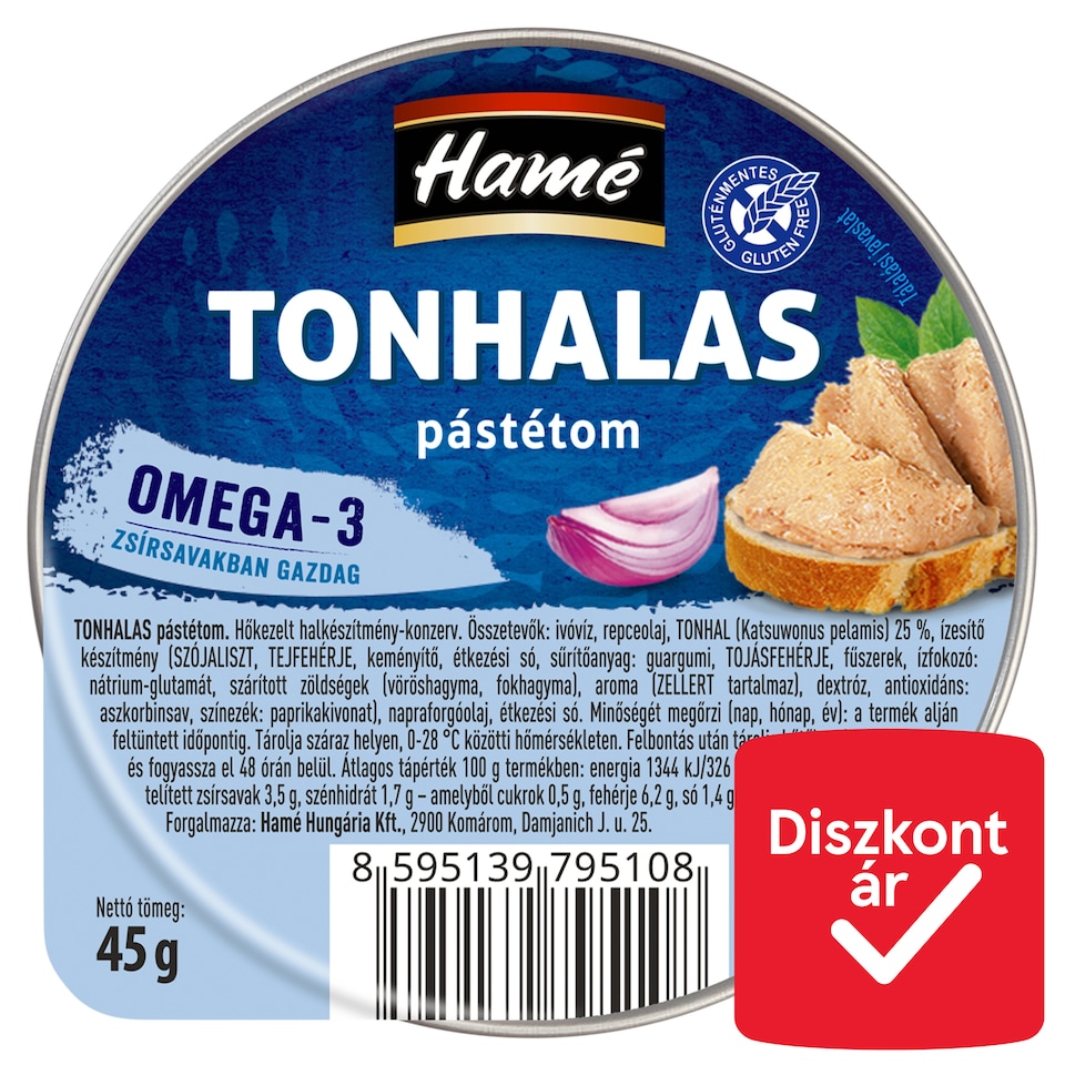 Hamé tonhalas pástétom 45 g