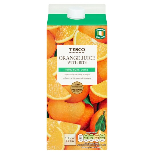 Tesco Orange Juice With Bits Not From Concentrate 1.75L Tesco Groceries