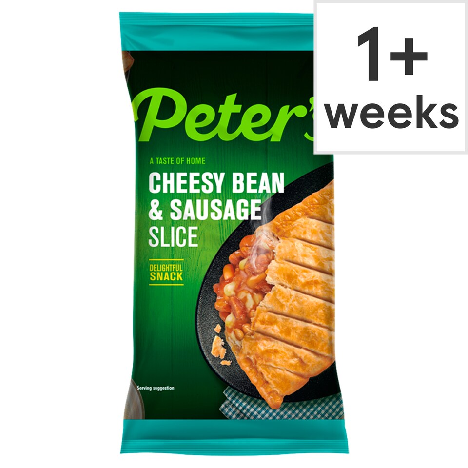 Peters Premier Cheesy Bean & Sausages Slice 180G