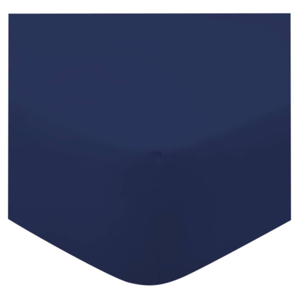 F&F Home Bedding Poly Cotton Fitted Sheet Navy Super King