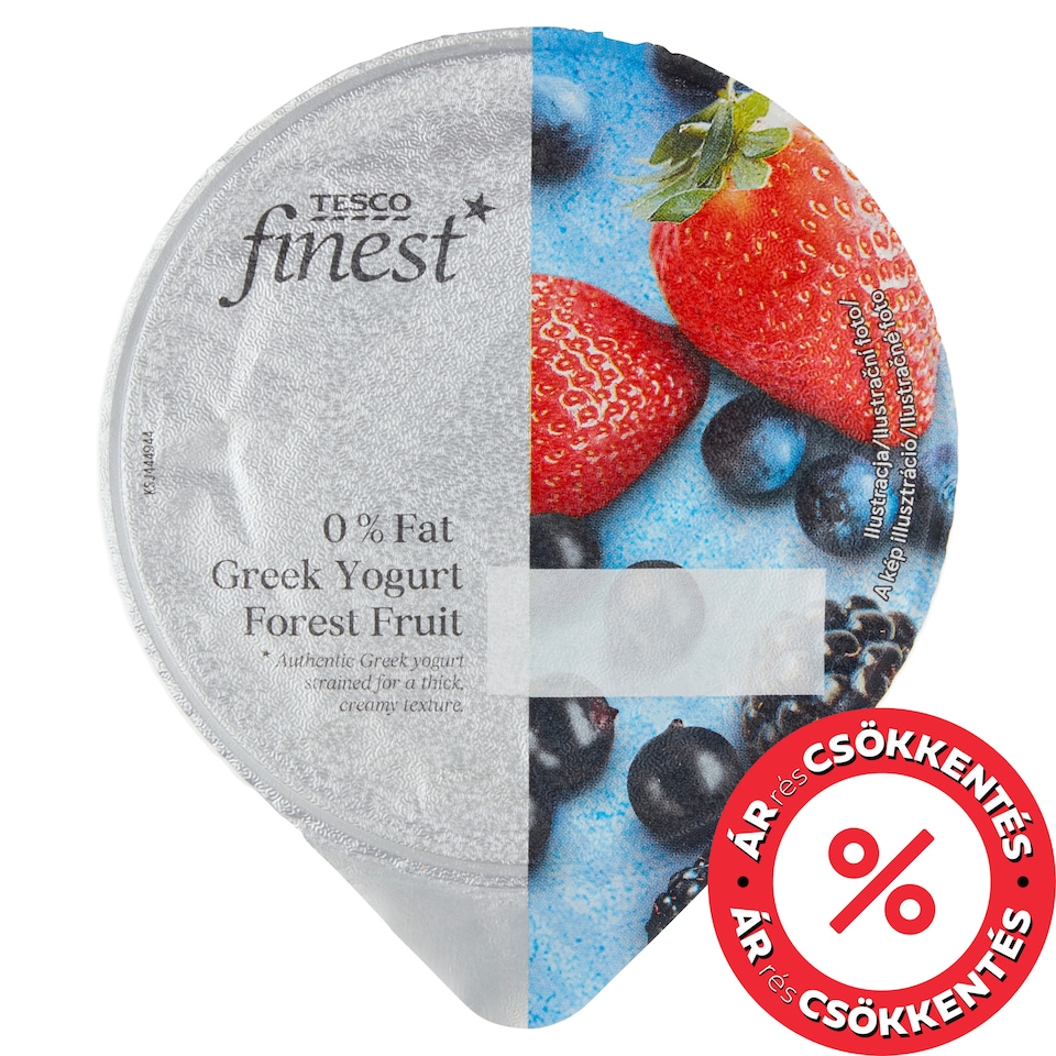 Tesco Finest 0% Fat Forest Fruit Greek Yogurt 150 g