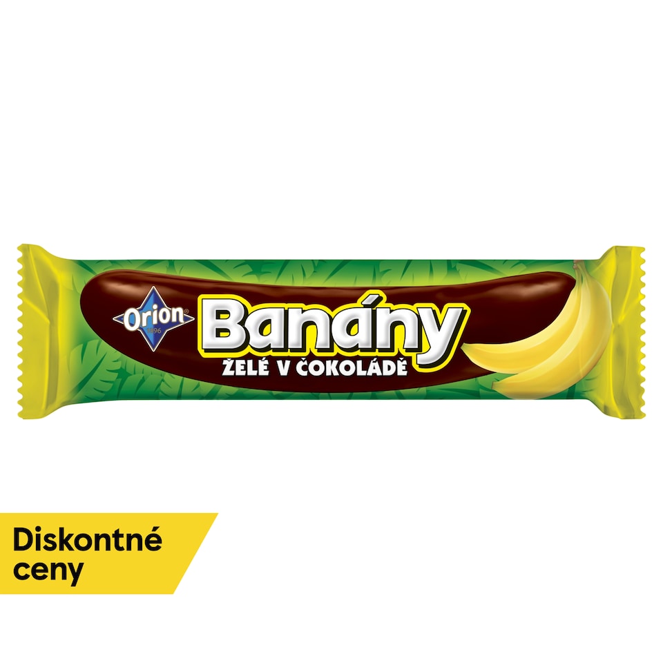 ORION BANÁNY Jelly Bar in Dark Chocolate 45 g