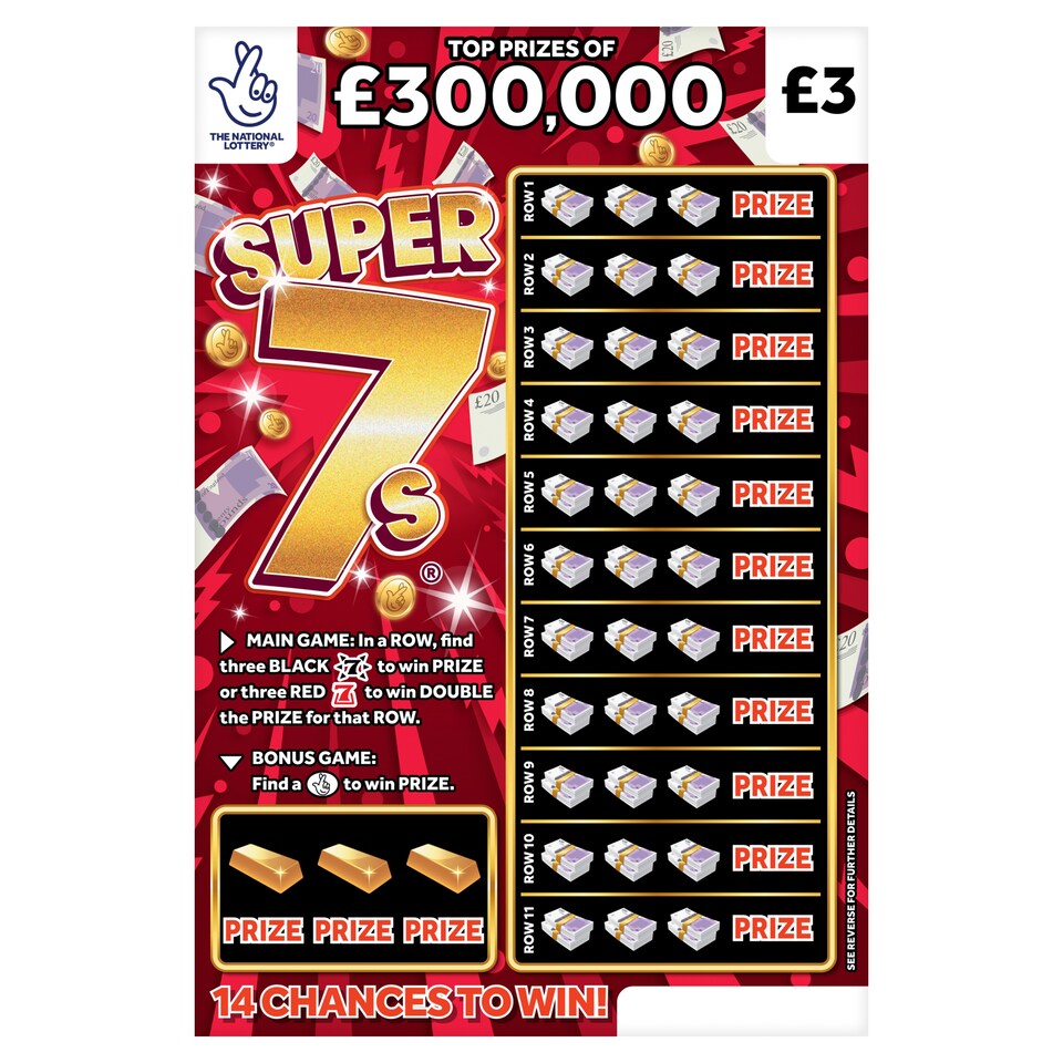 SUPER 7s SCRATCHCARD