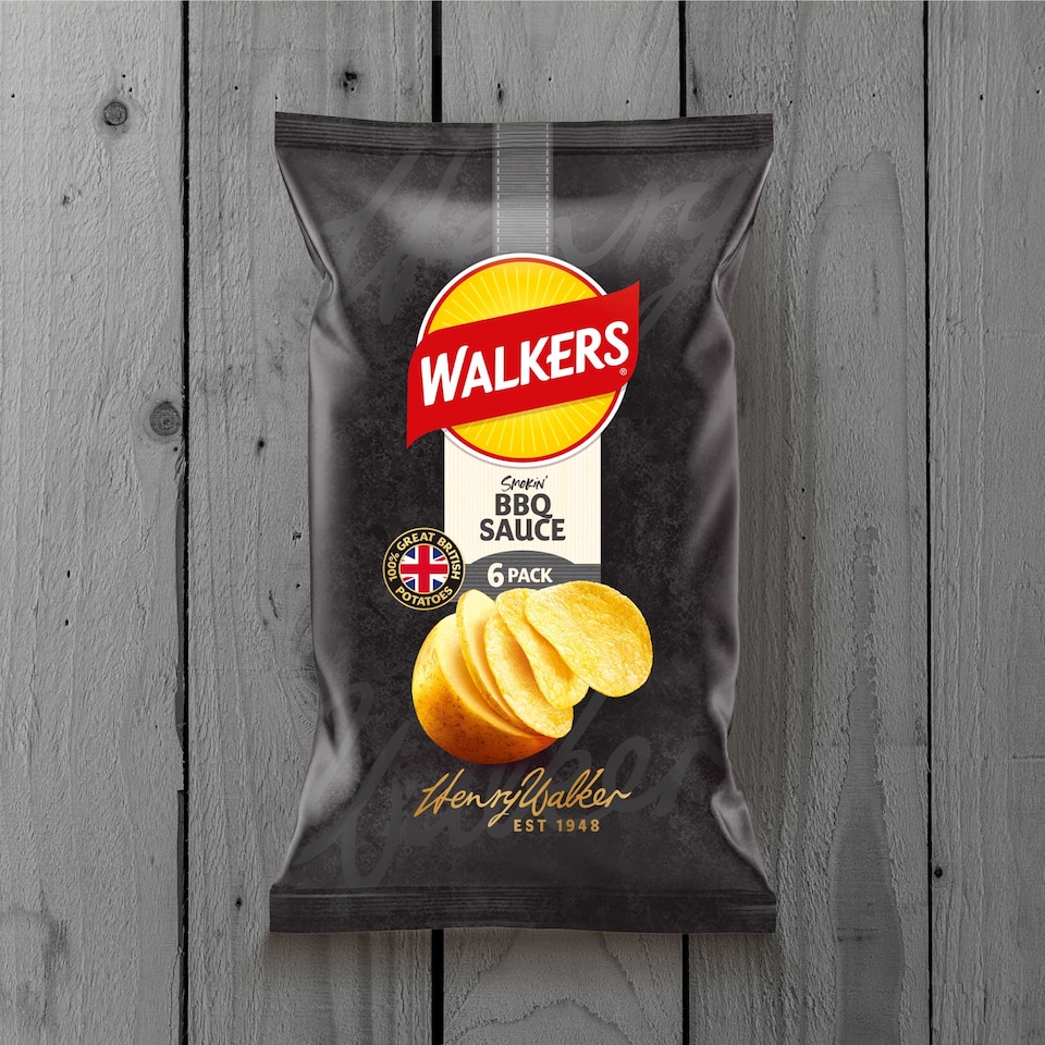 image 1 of Walkers BBQ Multipack Crisps 6 x 25g