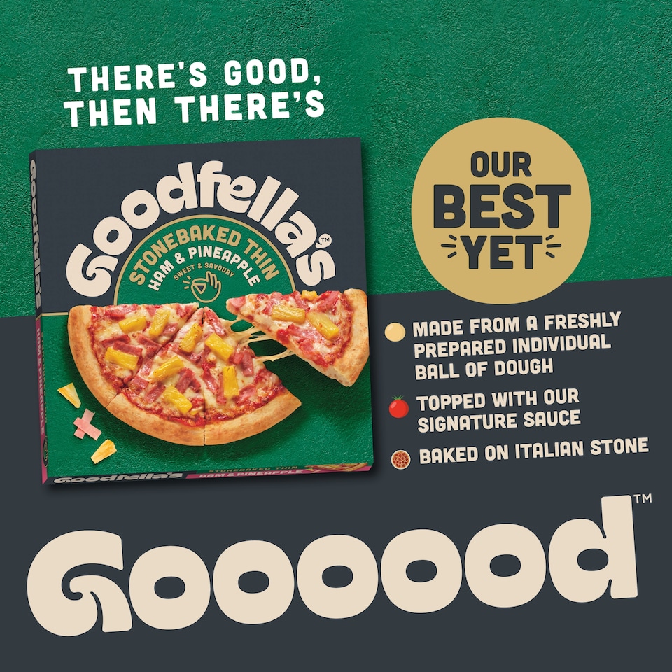 image 1 of Goodfella's Thin Crust Ham And Pineapple Pizza 365G