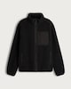 image 4 of F&F Pocket Front Zip Up Fleece Jacket in Black