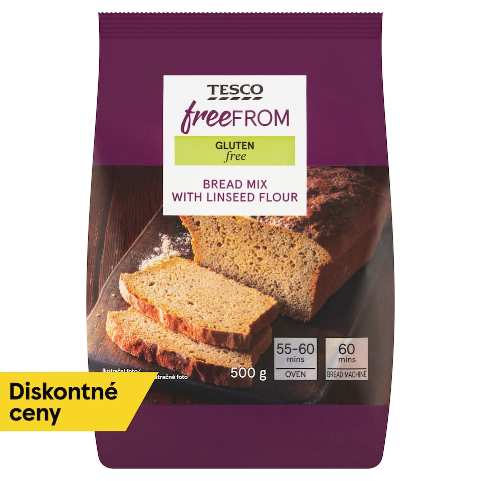 Tesco Free From Sypká zmes na prípravu chleba s ľanovou múkou 500 g