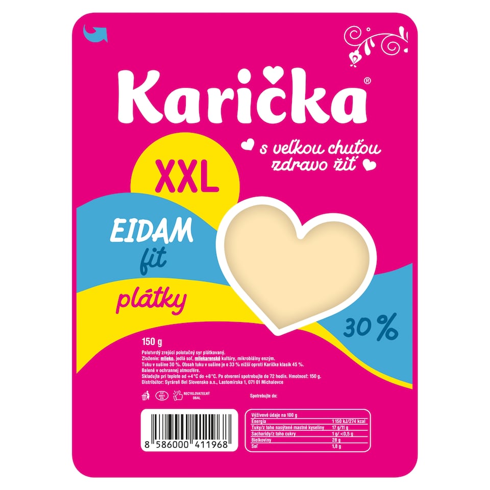 Karička Eidam plátky fit 30% XXL 150 g