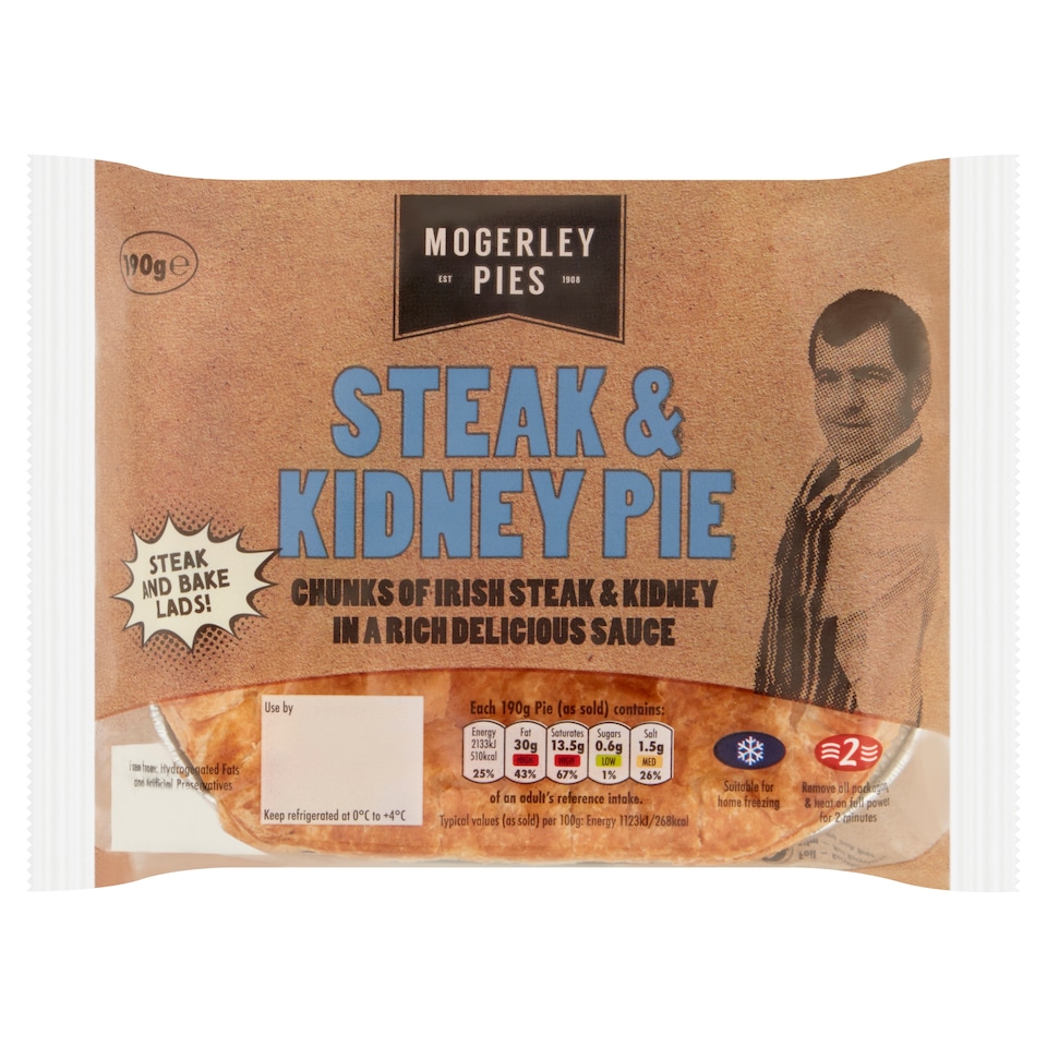 Mogerley Steak And Kidney Pie 190G
