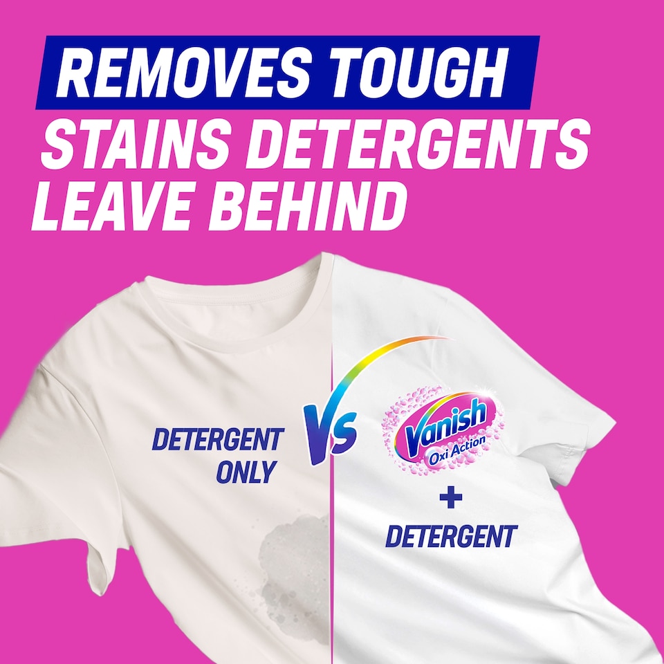 image 1 of Vanish Gold Oxi Action Laundry Stain Remover Powder Whites 1.5kg