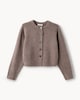 image 5 of F&F Knitted Crew Neck Cardigan in Mink