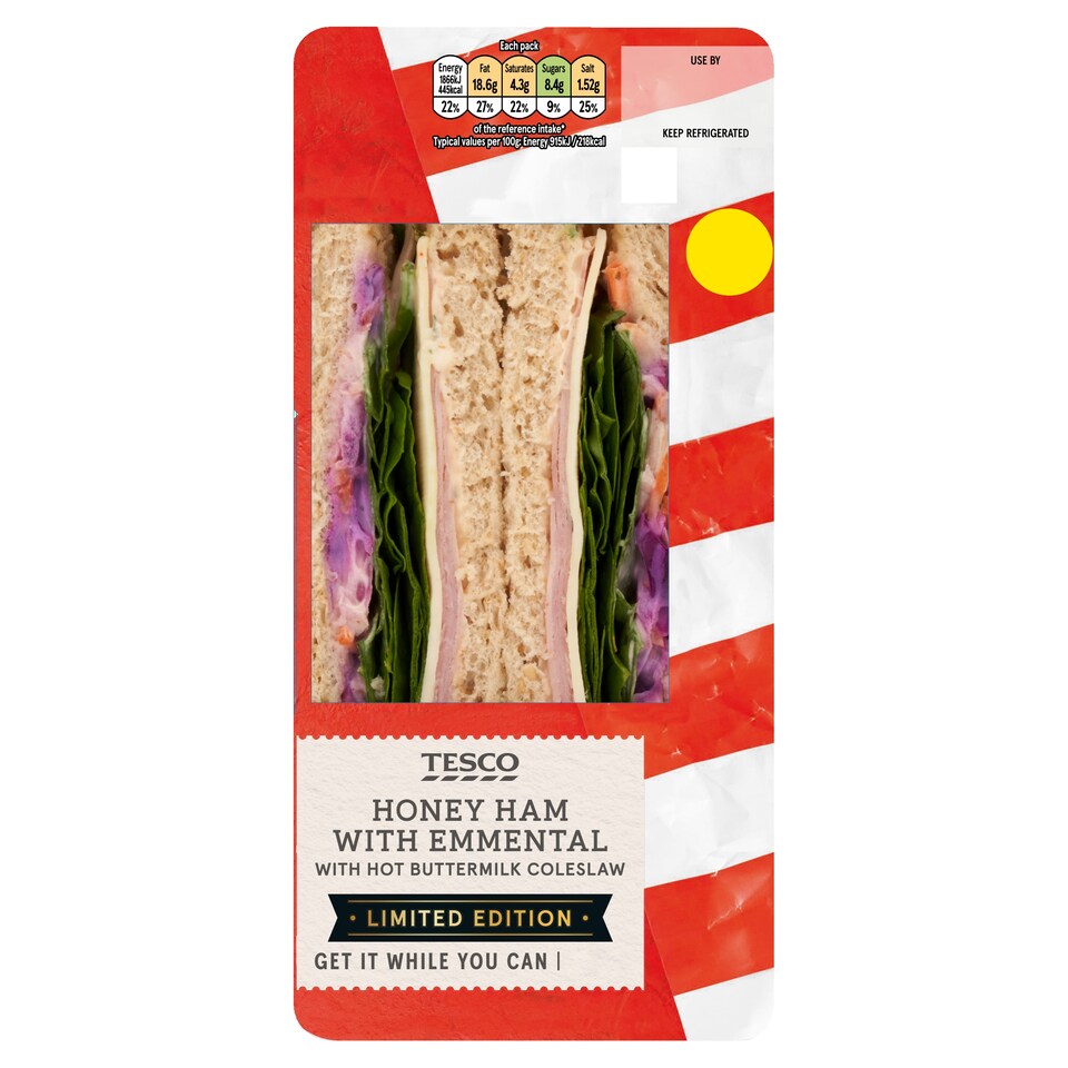 Tesco Honey Ham With Emmental Sandwich