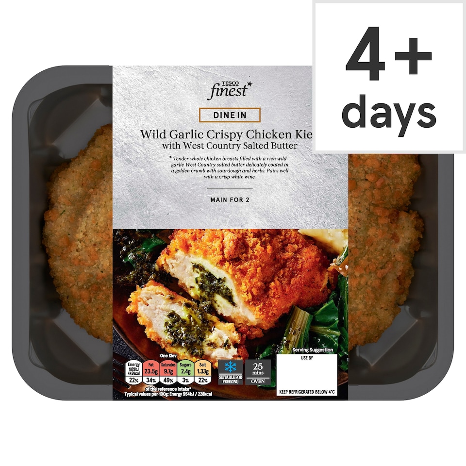 Tesco Finest Wild Garlic Crispy Chicken Kiev 395g