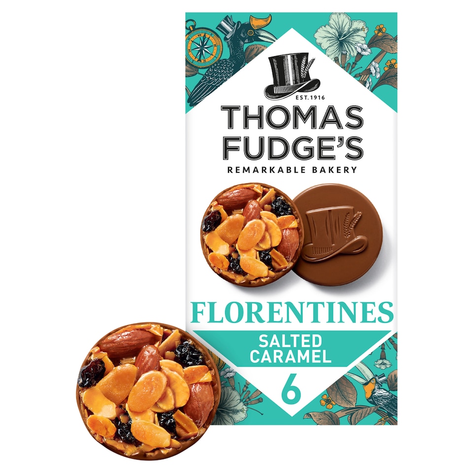 image 1 of Thomas Fudge's Salted Caramel Florentine 114g