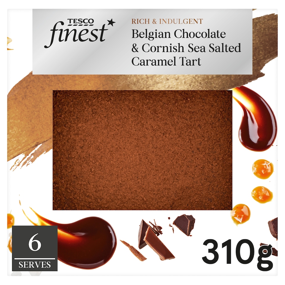 Tesco Finest Belgian Chocolate & Cornish Sea Salted Caramel Tart 310g