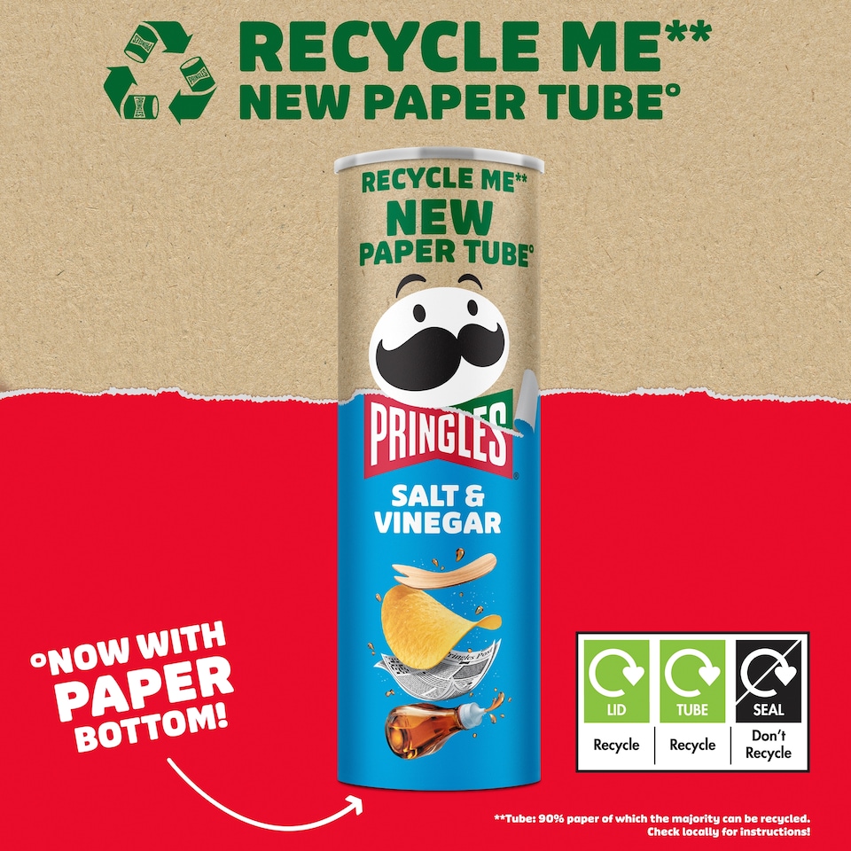 image 1 of Pringles Salt & Vinegar Sharing Crisps 185g