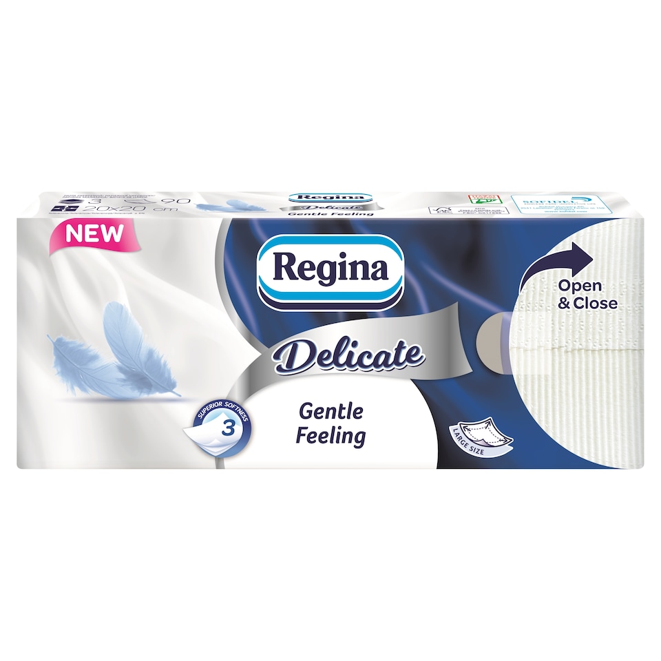 Regina Delicate Gentle Feeling Handkerchiefs 3 Ply 90 pcs