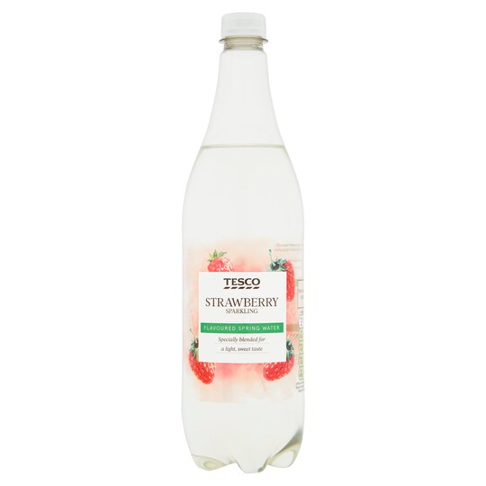 Tesco Sparkling Strawberry Spring Water 1 Litre Tesco Groceries