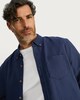 image 2 of F&F Pure Cotton Waffle Textured Button Down Shirt in Navy