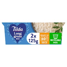 Tilda Pots Long Grain Rice 2 x 125g