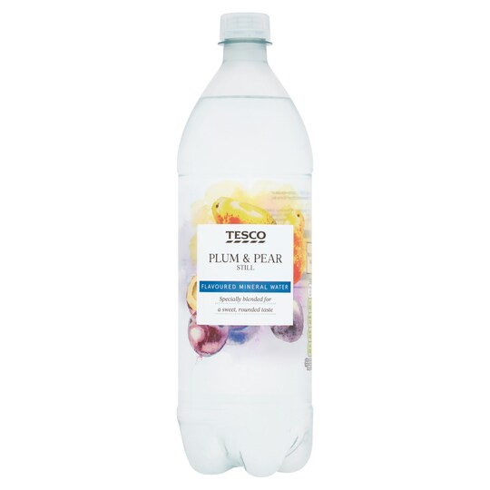 Tesco Still Pear & Plum Flavoured Water 1L Tesco Groceries