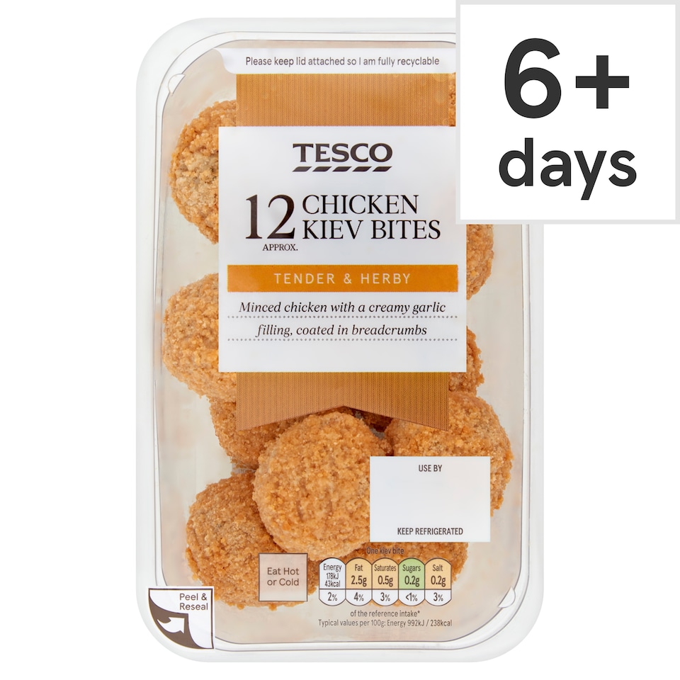 Tesco Chicken Kiev Bites 216G