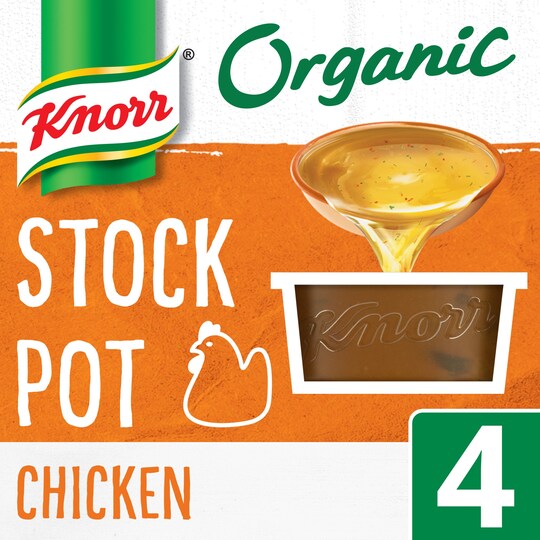 Knorr Organic Chicken Stock Pot 4X26g Tesco Groceries