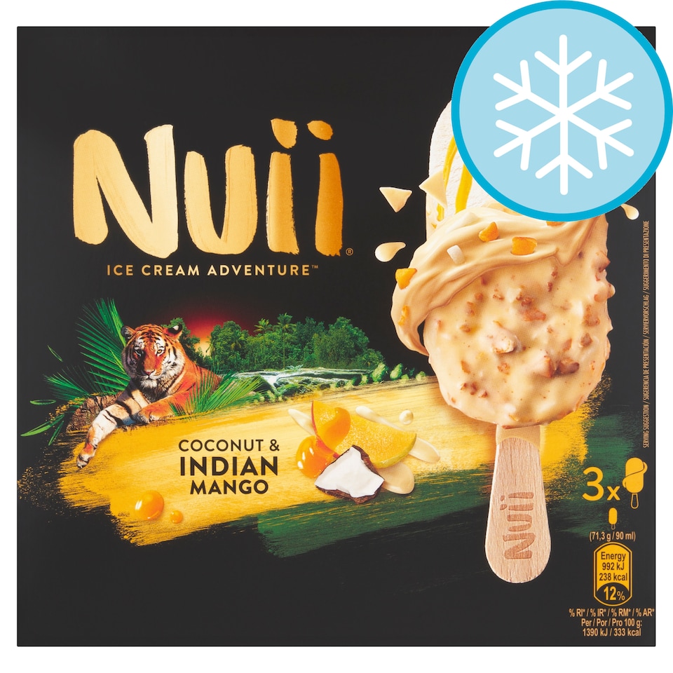 Nuii Ice Cream Adventure Coconut & Indian Mango 3x90ml