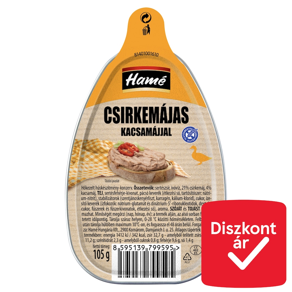 Hamé csirkemájas kacsamájjal 105 g