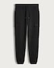 image 4 of F&F Cotton Rich Slim Leg Cuffed Cargo Joggers in Black