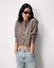 image 4 of F&F Knitted Crew Neck Cardigan in Mink