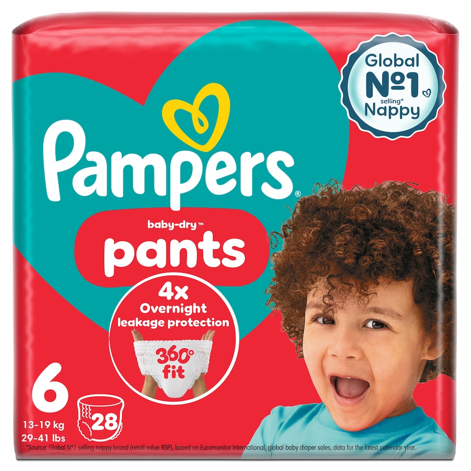 image 1 of Pampers Baby-Dry Nappy Pants Size 6 28 Pack