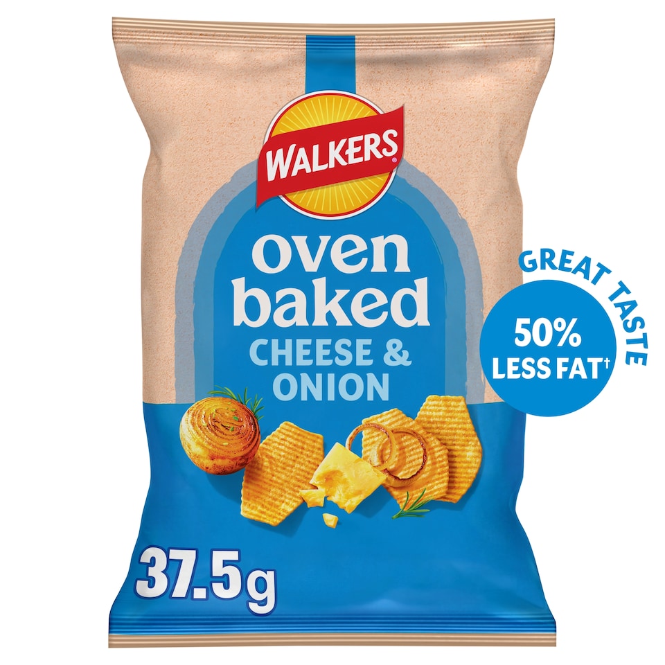 image 1 of Walkers Baked Cheese & Onion Grab Bag Crisps 37.5g