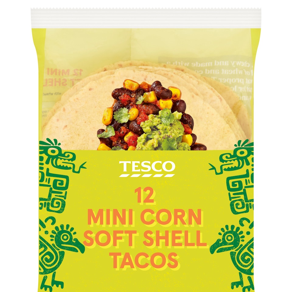 Tesco Mini Corn Soft Shell Tacos 12 Pack