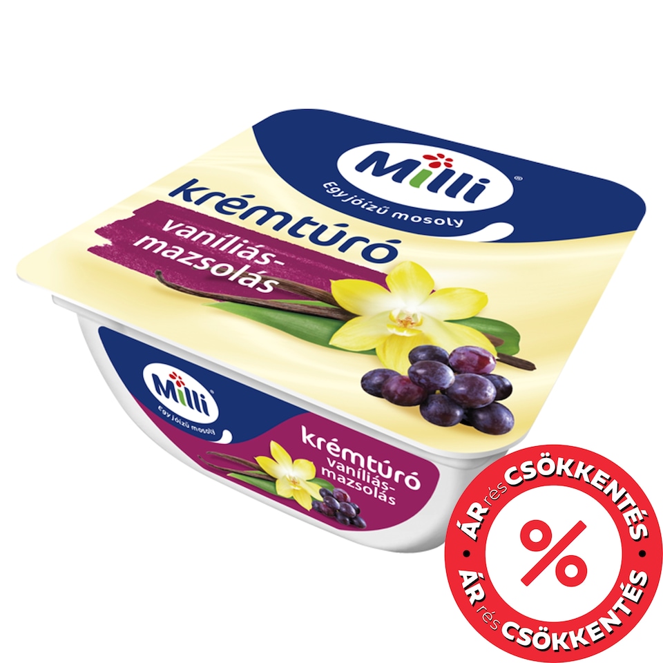 Milli Vanilla-Raisin Cottage Cheese Cream 90 g