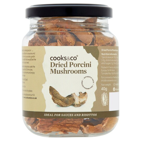 Cooks & Co Dried Porcini Mushrooms 40G Tesco Groceries